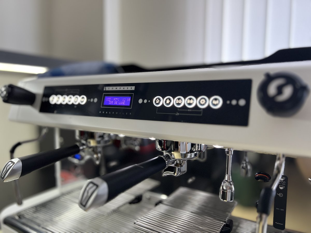 Кофемашина автомат, 2 группы FIAMMA COMPASS 2 DB TC WHITE